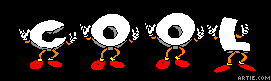 an animated image of dancing characters spelling Cool