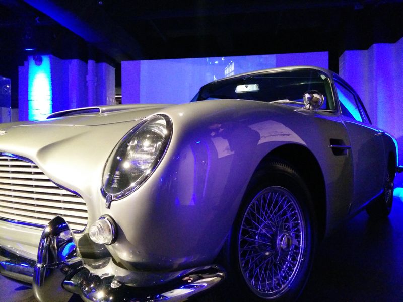 the original Aston Martin DB5 car from the James Bond movie, Goldfinger