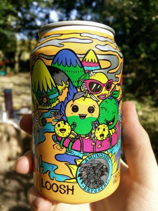 drinking a beer in the forest: Loosh, by Amundsen Brewery